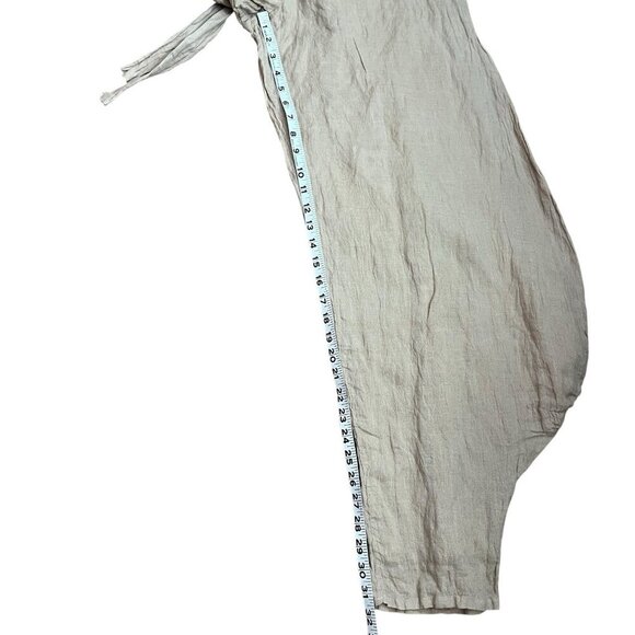 SARAH PACINI Beige Linen Harem Pants Made In Italy Size 3 US Large - Picture 6 of 9